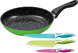 Bratpfanne KING, grün, H:5,5cm Ø:28cm, Pfannen,
