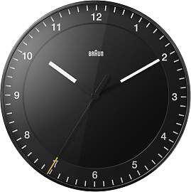 Braun klassisch große analoge Wanduhr mit leisem
