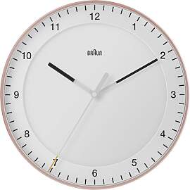 Braun Klassische große analoge Wanduhr