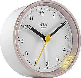 Braun klassischer analoger Quarzwecker in
