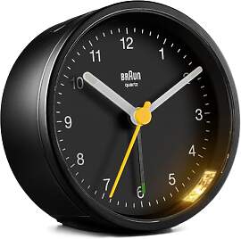 Braun Klassischer analoger Wecker mit