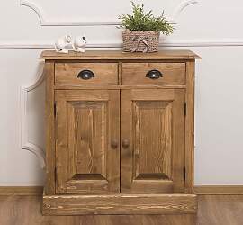 Braune Massivholz Kommode Landhaus
