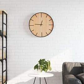 Braune Wanduhr Ø39 cm aus Eisen und