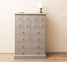 Braungraue Landhaus Kommode Shabby Chic