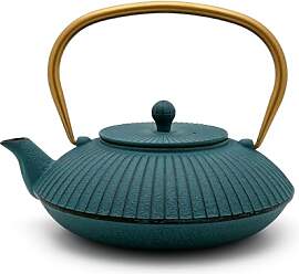 Bredemeijer blaue flache Asia Teekanne 1.1 Liter
