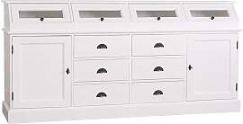 Breite Anrichte Vitrinenfächer gewachst