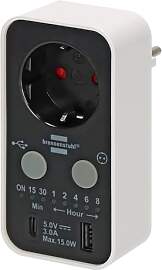 Brennenstuhl Digitaler Countdown Timer mit USB A