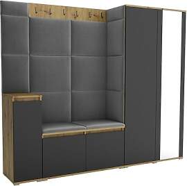 Brent - Garderobenschrank Flur Artisan Eiche