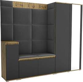 Brent - Garderobenschrank Flur Artisan Eiche