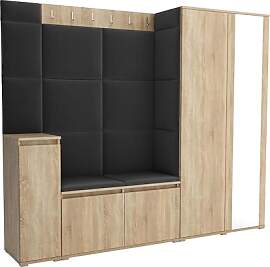 Brent - Garderobenschrank Flur Sonoma Eiche mit
