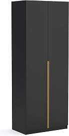Brent - Kleiderschrank Bristol Schwarz 90 cm