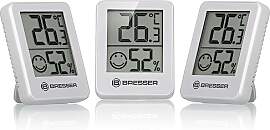 Bresser 3er Set Thermometer Hygrometer - Digitales 
