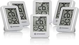 Bresser 6er Set Thermometer Hygrometer - Digitales 
