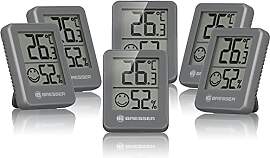 Bresser 6er Set Thermometer Hygrometer - Digitales 