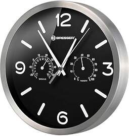 Bresser Funkuhr Wanduhr MyTime ND Thermo-Hygro mit 