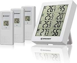 Bresser Thermometer Hygrometer, Weiß, 10.5 x 2.6