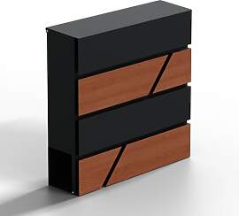 Briefkasten | Edelstahl Anthrazit Eiche |