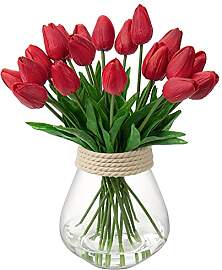 Briful 10 Stück Künstliche Tulpe Blumen