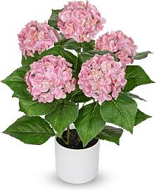 Briful Künstliche Hortensie Real Touch im Topf