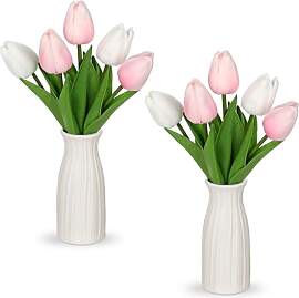 Briful Kunstblumen Künstliche Tulpen Blumen Wie