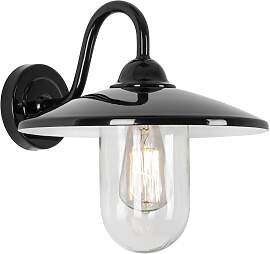 Brig Wandleuchte Schwarz mit 8W Bewegungssensor LED
