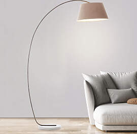 BRILLIANT Bogenlampe "Brok", grau