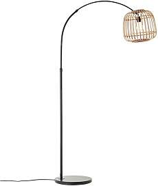 BRILLIANT Bogenlampe "Nikka", schwarz