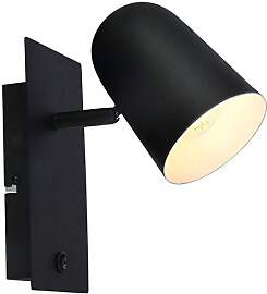 BRILLIANT Lampe Ayr Wandspot Schalter schwarz matt 