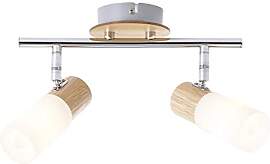 BRILLIANT Lampe Babsan Spotrohr 2flg holz