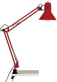 Brilliant Lampe Hobby Schreibtischklemmleuchte rot 