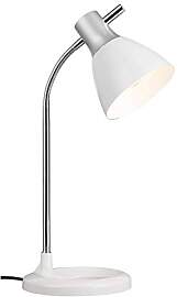Brilliant Lampe Jan Tischleuchte silber/weiß | 1x 