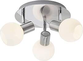Brilliant Lampe Tiara Spotrondell 3flg eisen/weiß 