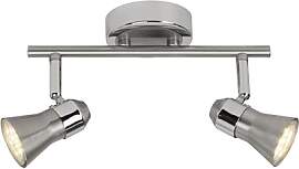 BRILLIANT Sanny LED Spotrohr 2-flammig Eisen/Chrom 