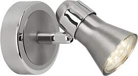 BRILLIANT Sanny LED Wandspot 1-flammig Eisen/Chrom 