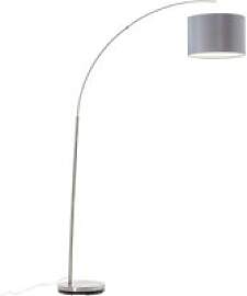 Brilliant Stehlampe Claire nickel matt grau Metall 