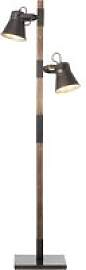 Brilliant Stehlampe Plow schwarz Metall Holz H: