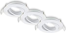 BRILONER - 3er Set Einbaustrahler 230V flach,