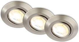BRILONER - 3er Set LED Einbaustrahler 230V