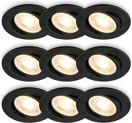 BRILONER - 3x 3er-Set LED Einbaustrahler flach,