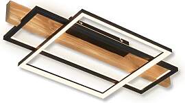 BRILONER - LED Deckenlampe mit Holzdekor,