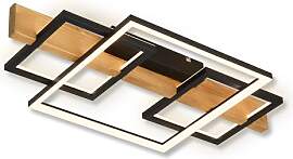 BRILONER - LED Deckenlampe mit Holzdekor,