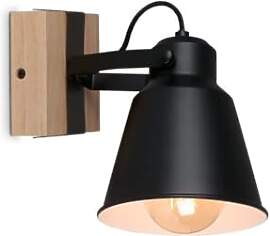 Briloner Leuchten Wandlampe retro mit Holz,