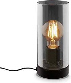 BRILONER – Nachttischlampe, Rauchglas,