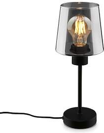 BRILONER – Nachttischlampe, Rauchglas,