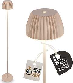 BRILONER - Riffle LED Stehlampe kabellos IP44 mit