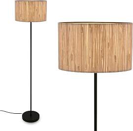 BRILONER - Stehlampe mit Seegras Schirm, Ein/Aus