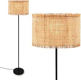 BRILONER - Stehlampe mit Strohschirm, Ein/Aus