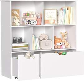 BRINJOY Kinderregal mit 8 Boxen Kinderschrank Holz 