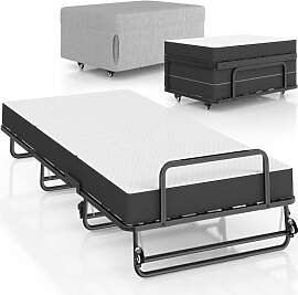 Brinlawb Gästebett Klappbar 90x200 cm mit 10cm