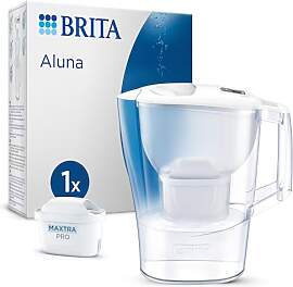 BRITA Wasserfilter-Kanne Aluna weiß (2,4l) inkl.